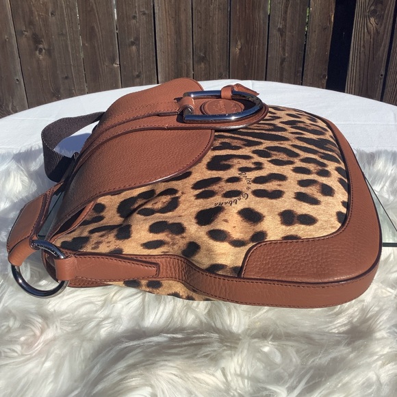 DOLCE & GABBANA
Leather & Canvas Leopard Animalier Saddle Crossbody Bag - Picture 3 of 12